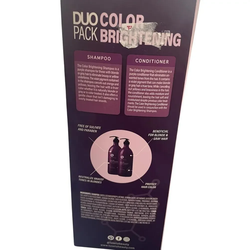 Luseta Purple Shampoo and Conditioner Duo 33.8oz Each Blonde Gray Brassy Hair